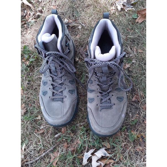 EUC Oboz Hiking Boots Sawtooth X Mid Waterproof Women’s 9.5W Gray Cushion - Picture 14 of 15